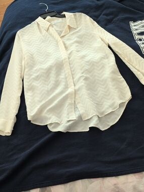 Equipment Femme Silk Button-Up Blouse in Off-White